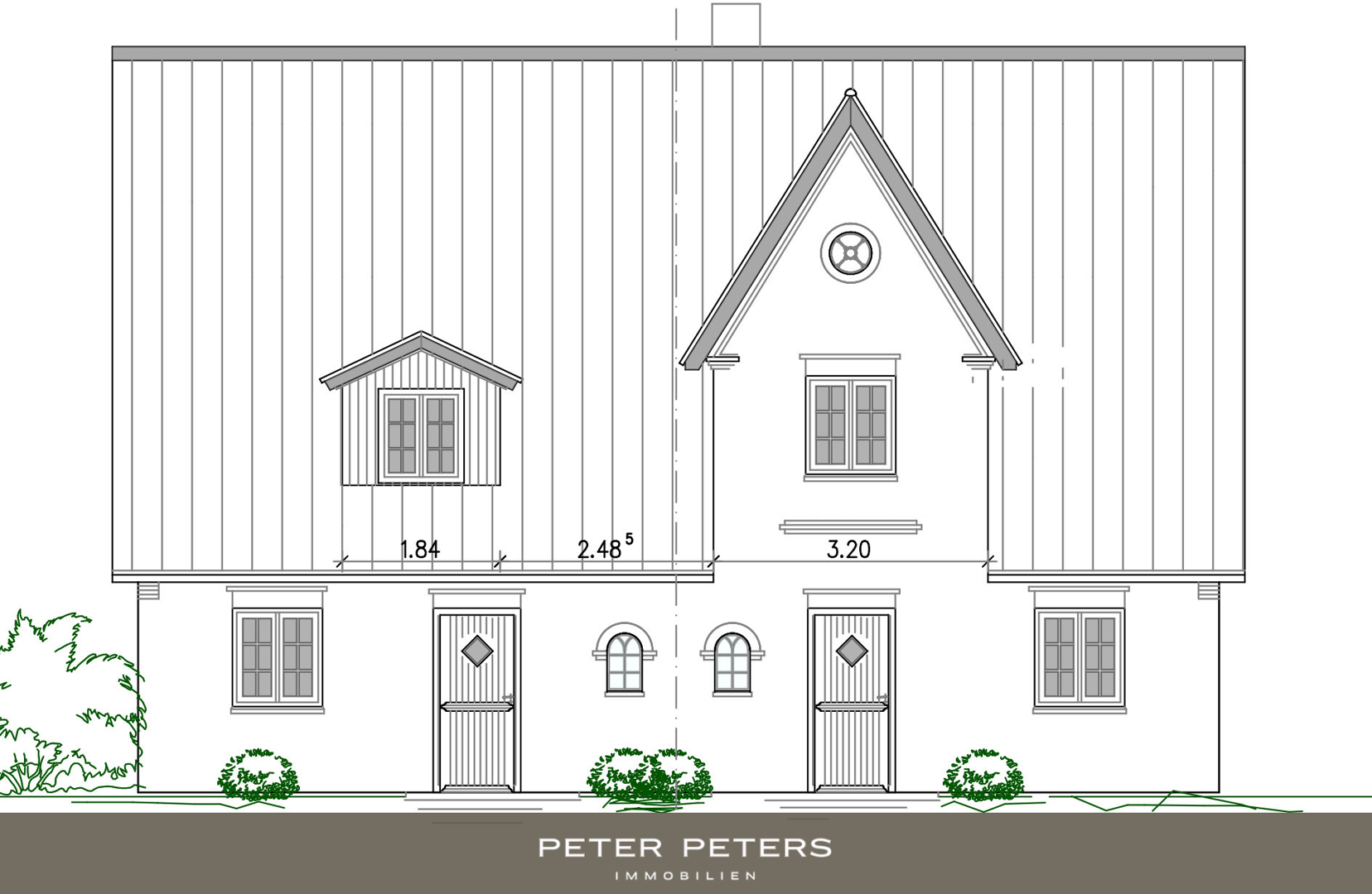 Attraktives Baugrundstück mit geplantem Doppelhaus in schöner Wohnlage