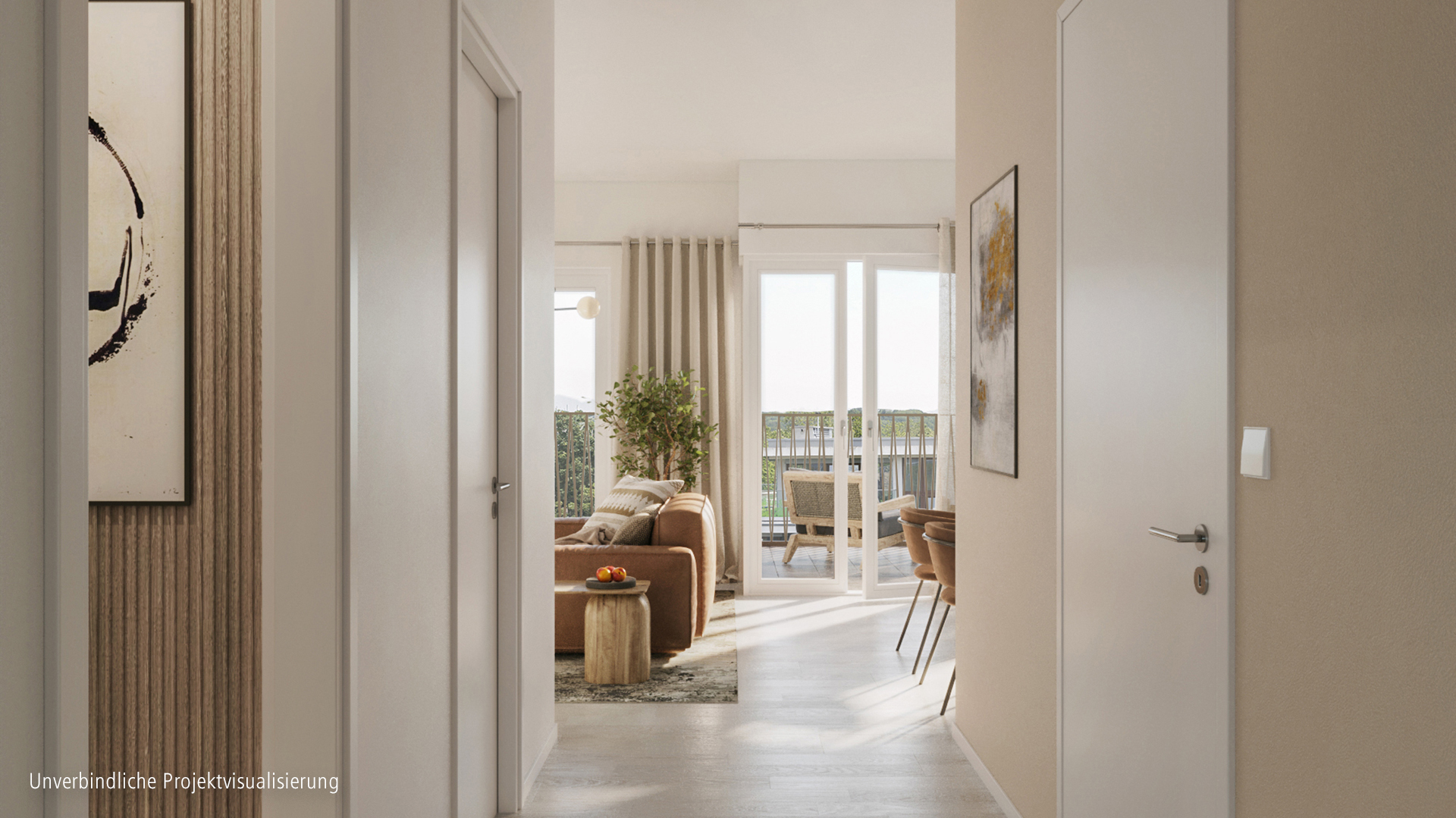Exklusives Raumwunder auf ca. 50 m² Wohnfläche mit Balkon in Süd-West- Ausrichtung