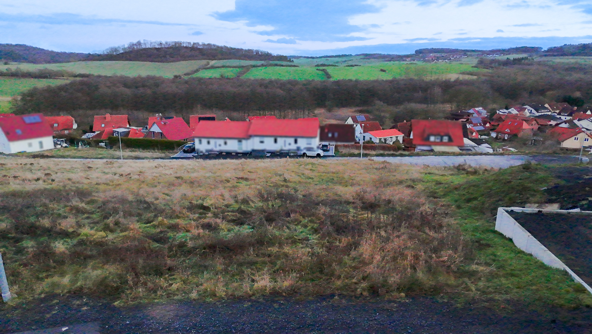 Erschlossenes Baugrundstück mit Panoramablick im Neubaugebiet von Adelebsen