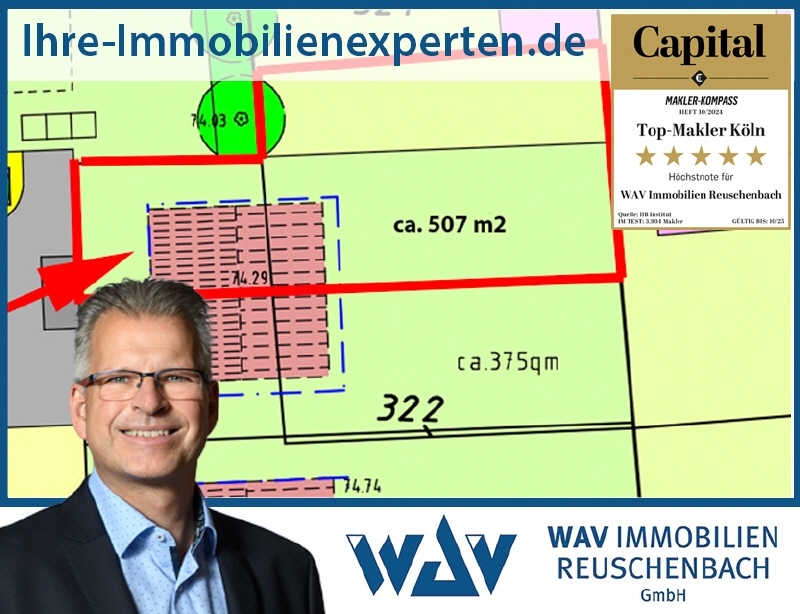 Merten: Baugrundstück für Doppelhaushälfte mit großem Garten