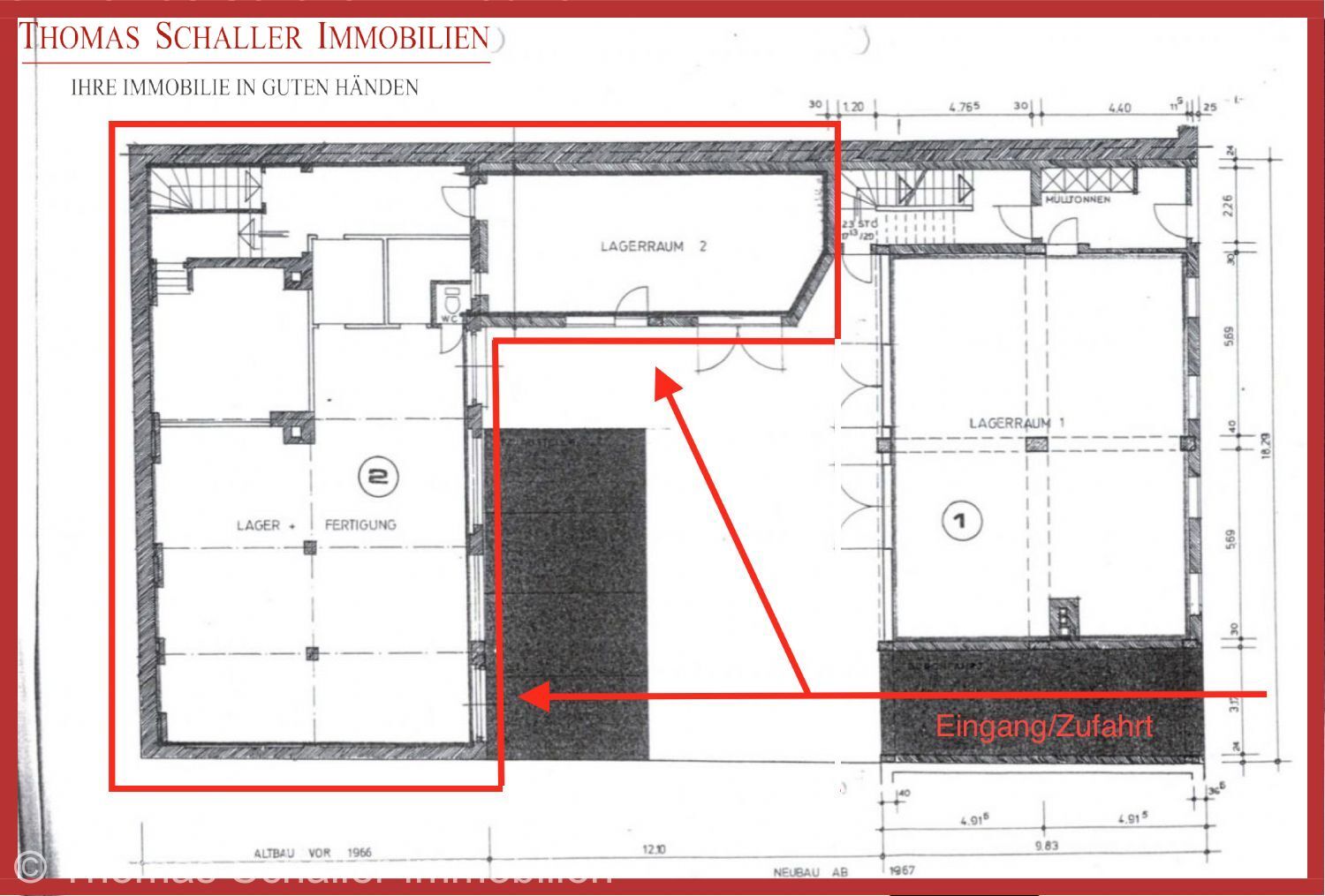 Vielseitig nutzbare Gewerbeimmobilie – Lagerhalle mit ca. 217,5 m² und zusätzlichem Kellerbereich