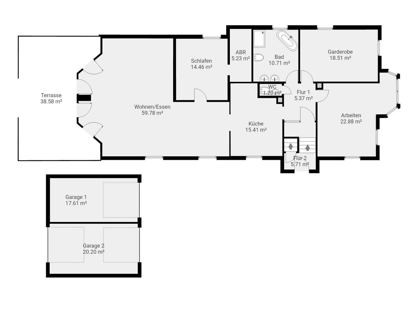 WRS Immobilien - Babenhausen - Großer Garten mit Zweifamilienhaus + Doppelgarage - ruhige Lage