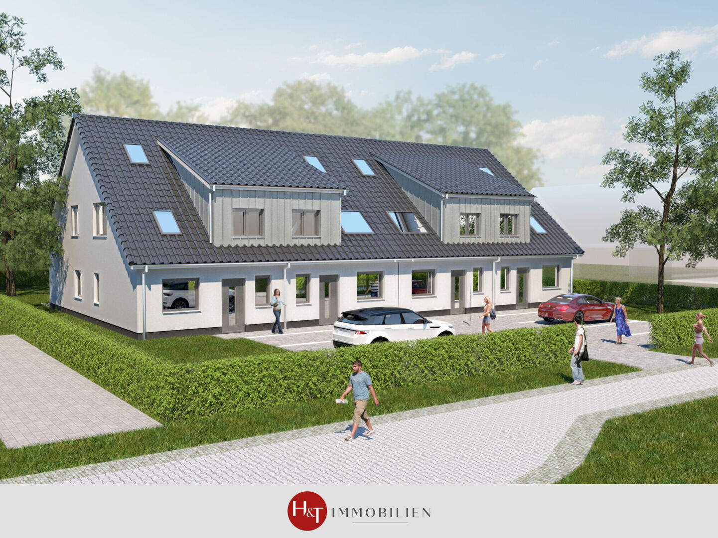 Wohnen im Grünen: Neubau von vier Reihenhäusern in Melchiorshausen