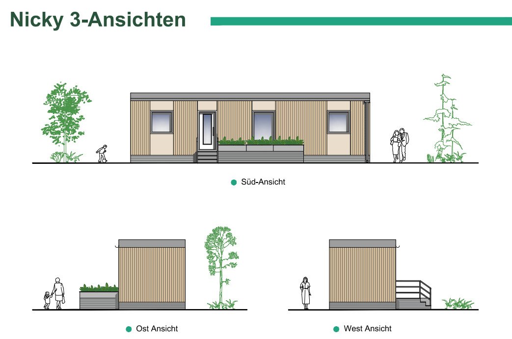 Modulhaus-Serie "NICKY” - Flexibles Design, modernes Konzept, nachhaltiges Wohnen