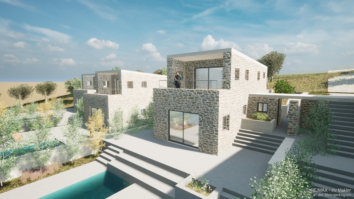 Villa-Neubau mit Pool in herrlicher Lage auf Korfu, nur wenige Schritte zum wunderschönen Strand