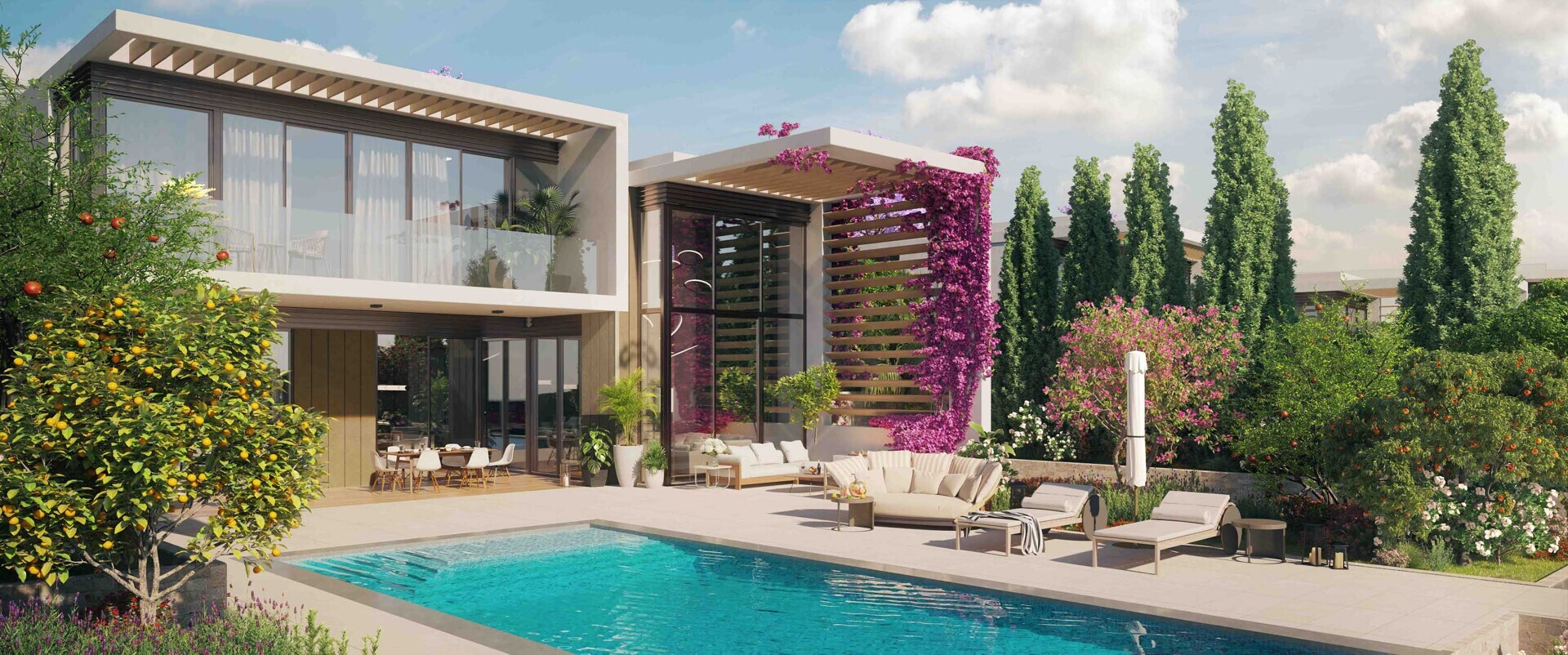 Top-Luxusvilla des Gesamtprojekts - Doppel-Infinity-Pools & Meerblick - Gated Community - Pegeia