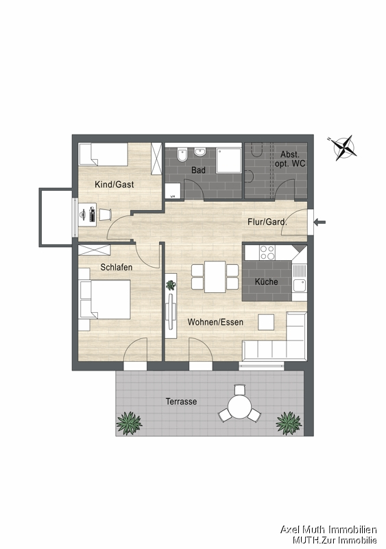 VERKAUFT - Die NATURVERLIEBTE - mit Terrasse und Weitblick