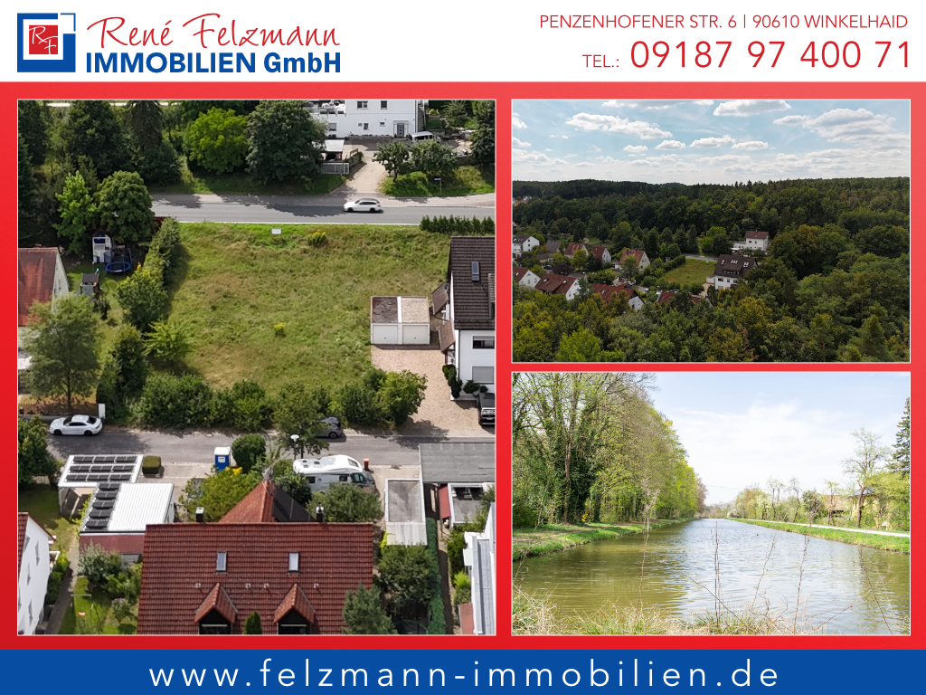 Schönes Baugrundstück nahe dem Ludwigskanal *ohne zusätzliche Käuferprovision*