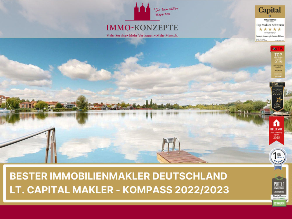 Luxus-Bootshaus mit Sommerhaus, Doppel-Carport, Möbel, Technik, Top-Grundstück