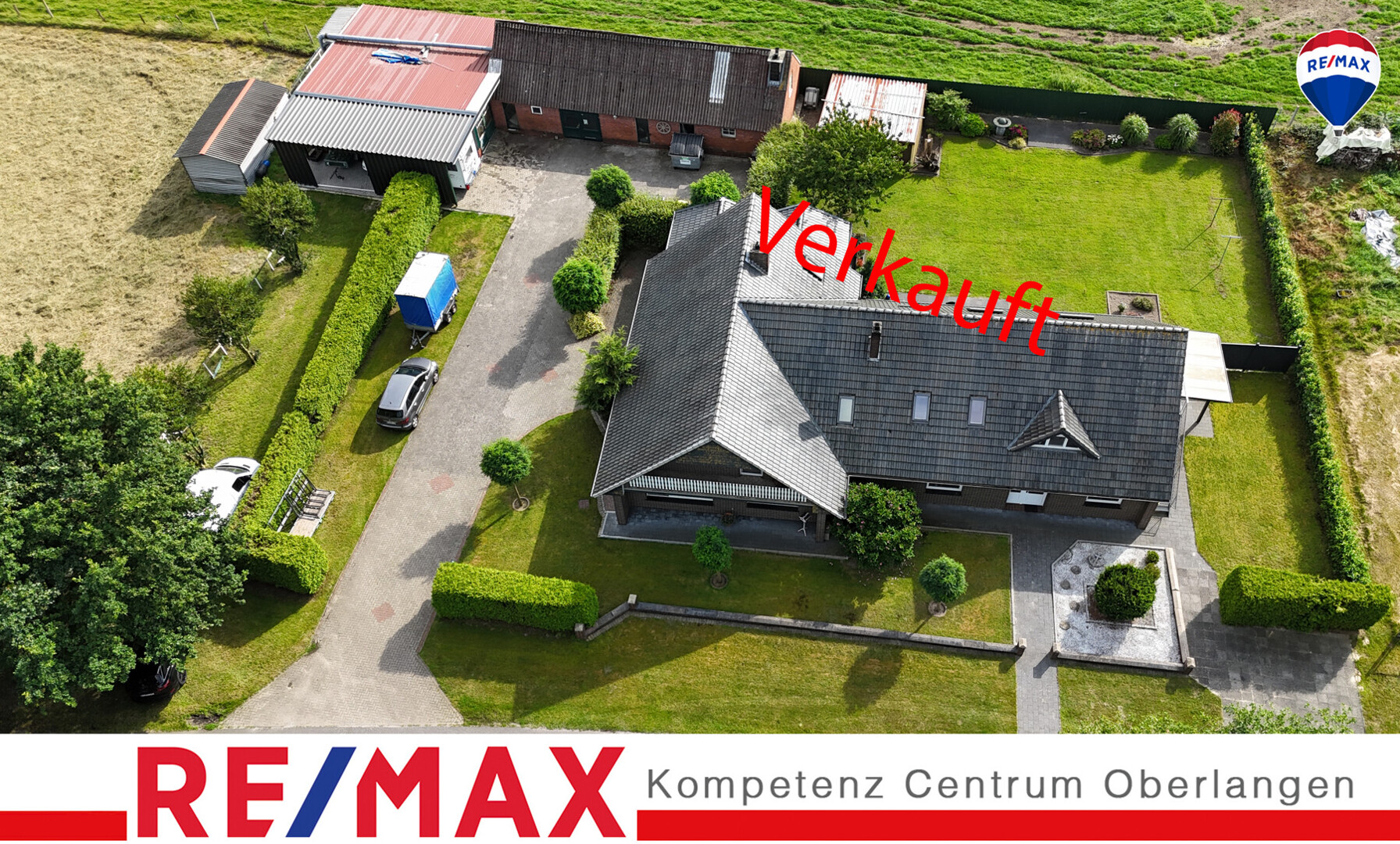 !!!Verkauft!!!
Einfamilienhaus mit 2 Einliegerwohnungen und Werkstatt/Lager/Stall zum Top Preis im Bestzustand auf 8519 m²