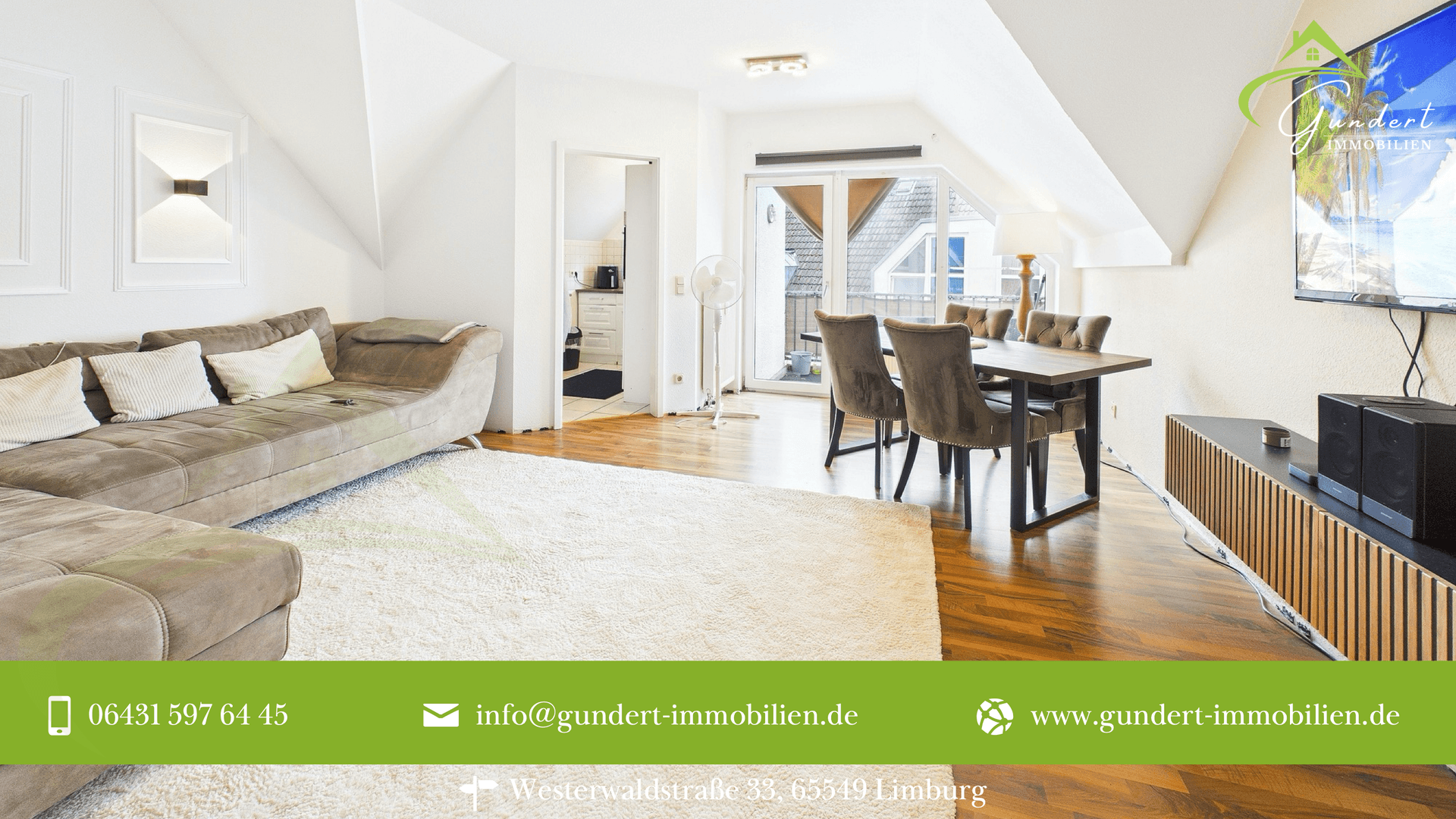 Gemütliches Dachgeschoss-Refugium mit Balkon – stilvoll wohnen unter den Sternen von Limburg