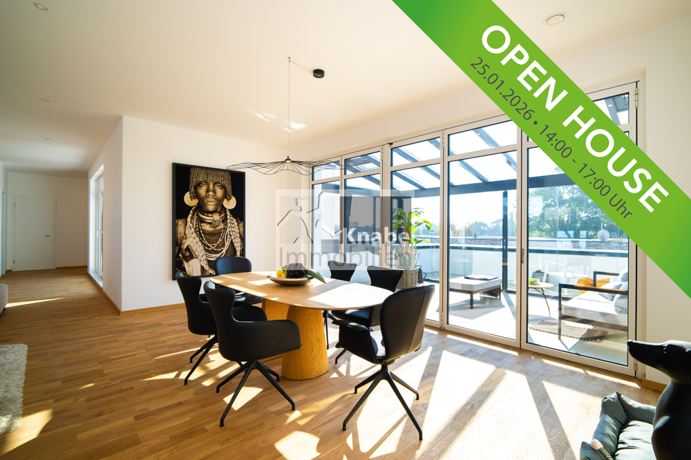 Leben im Loft-Style – Offene Räume, Sommergarten und spektakulärer Ausblick!