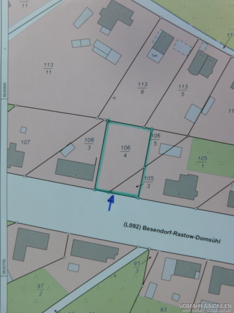 1161 m² Baugrundstück in Raduhn zu verkaufen