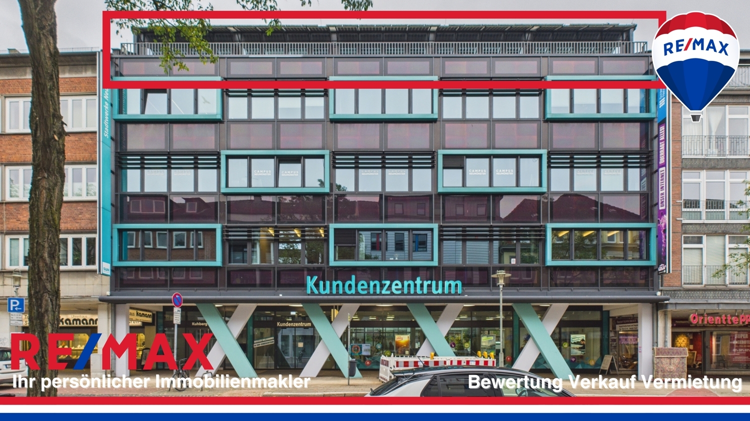 Provisionsfrei! Moderne Büroetage mit Balkon & Stellplätzen im Zentrum von Neumünster