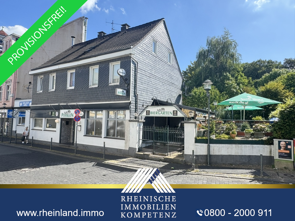 TRADITIONSREICHE GASTSTÄTTE 
mit IMBISS, BIERGARTEN und WOHNUNG  
in FREQUENZ-LAGE von SOLINGEN-WALD