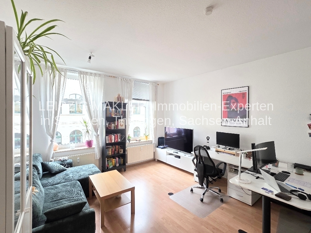 ZU VERKAUFEN: Vermietete Eigentumswohnung, 2 Zimmer, Balkon, 59,05 m², Leipzig OT Lindenau