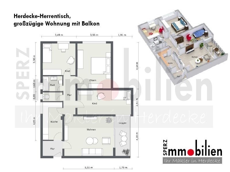 4,5-Zimmer-ETW Herdecke-Herrentisch
Kapitalanlage - da vermietet
