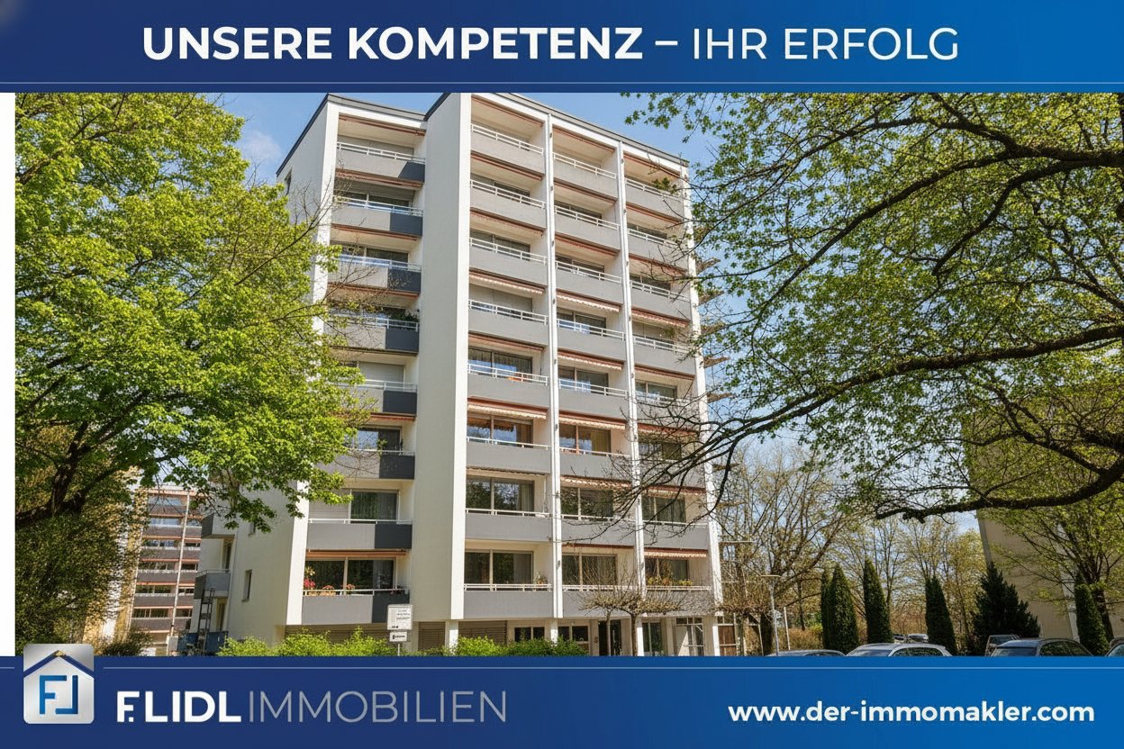 Gepflegtes 1,5 Zimmer Appartement, 8. Stock Penthouse-Charakter mit Sonnenbalkon in Bad Füssing