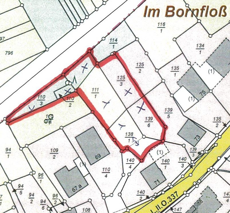 Nalbach-Bilsdorf: Großes Baugrundstück mit Baugenehmigung für Einfamilienhaus