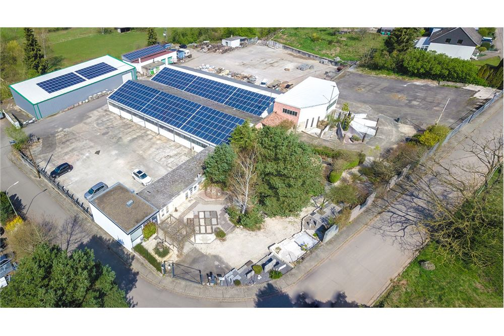 Halle 600m² + Freilager-/Ausstellungsflächen 3.280m² + verkehrsgünstig: A8/A620, Frankreich + Luxemburg