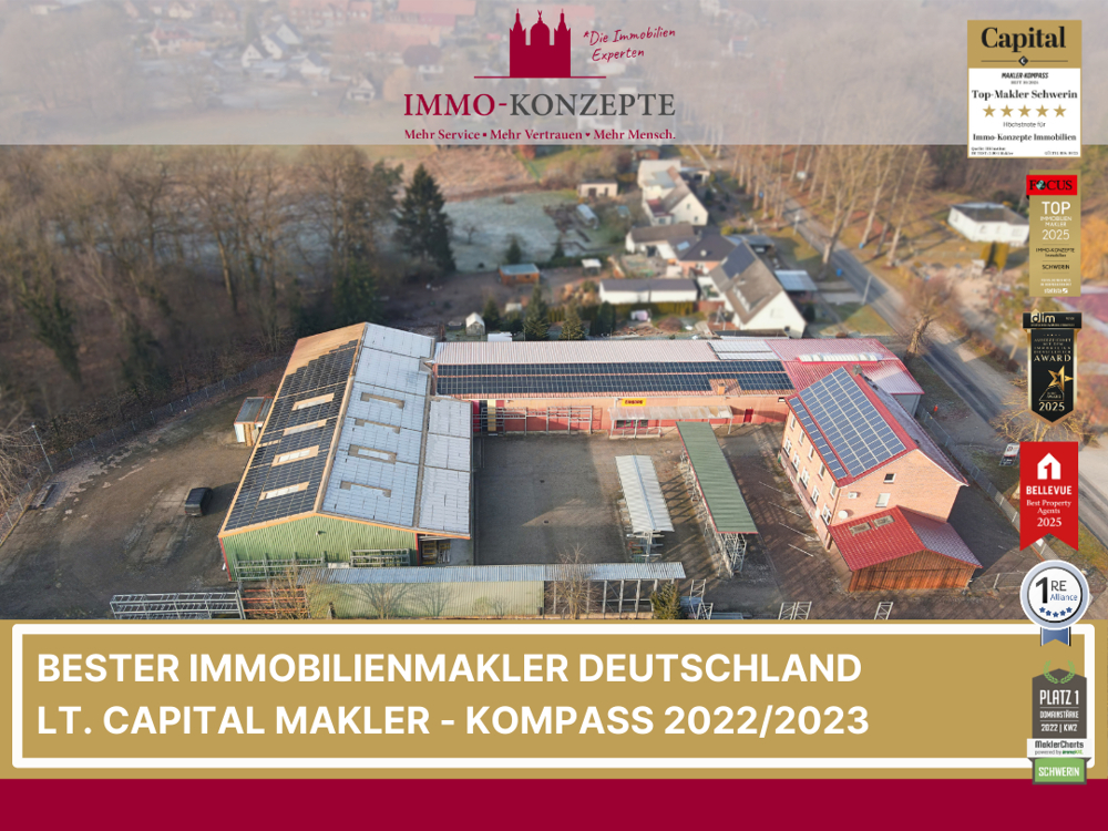1A-Gewerbeareal mit 1.715m² Werkhalle + 430m² Wohn- und Bürohaus