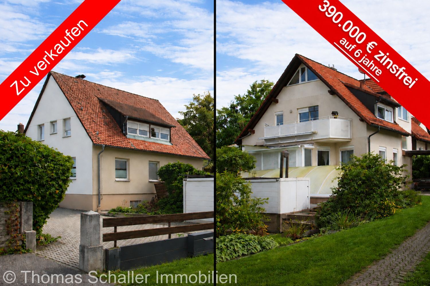 Wohn- und Anlageensemble mit Mehrfamilienhaus & Zweifamilienhaus – 390.000 € zinsfrei