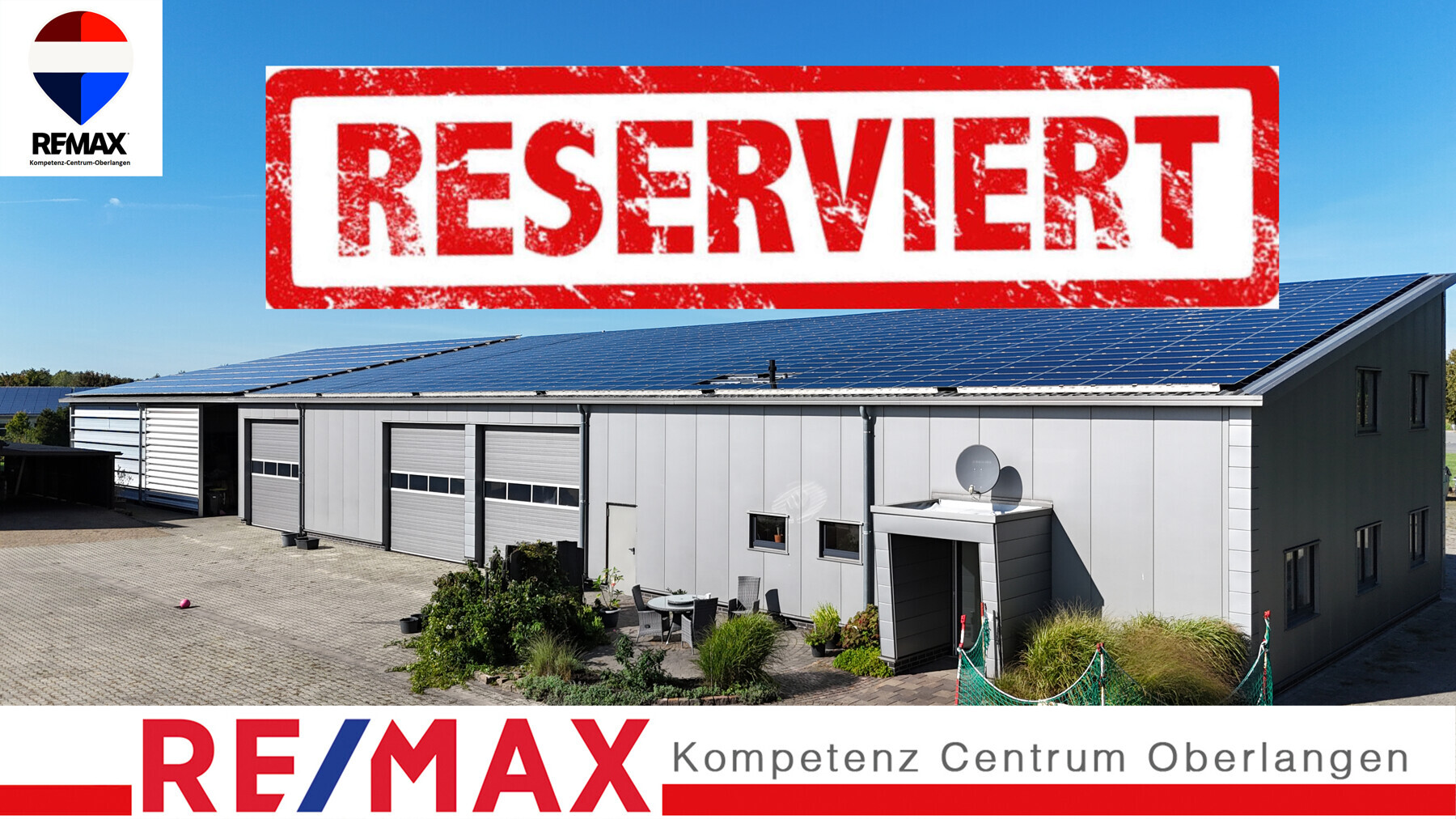 !!!Reserviert!!!
Vielseitig nutzbare Gewerbehalle mit Praxis/Büroeinheit und Photovoltaikanlage zum Top-Preis