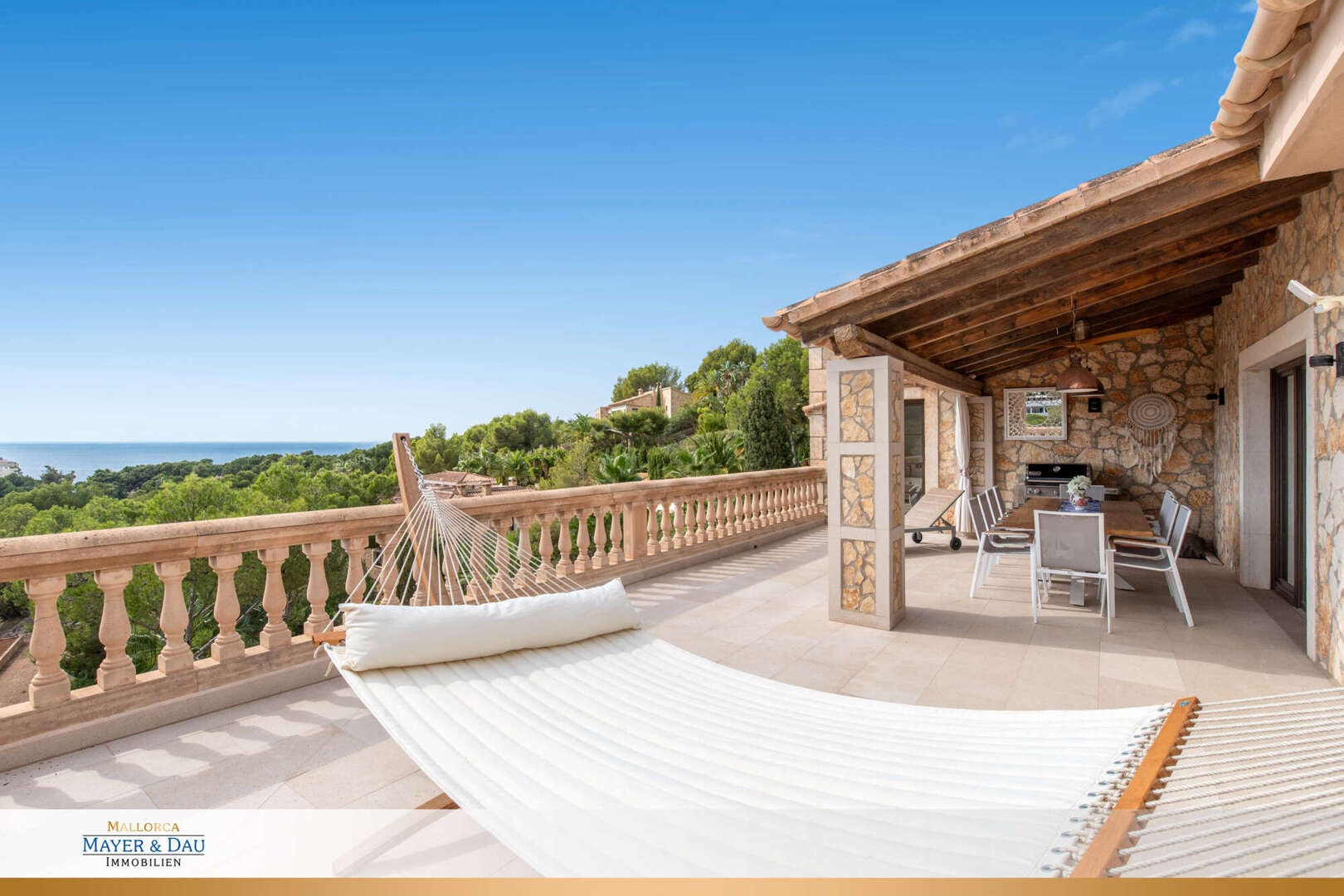 Naturstein Villa mit Meerblick. Traumhaft! Obj.9095