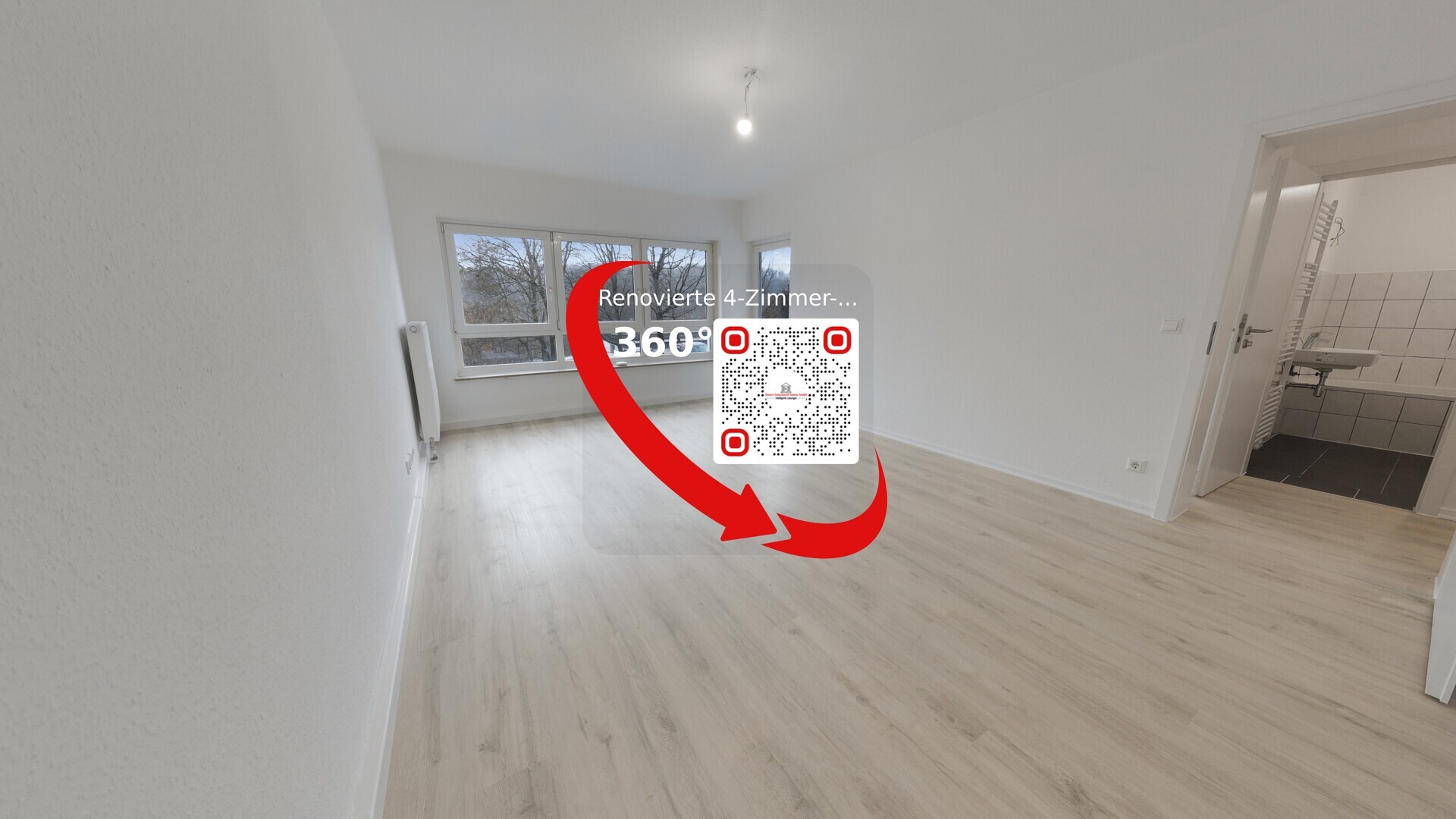 Modernisierte 4-Zimmer-Wohnung mit Balkon – Jetzt virtuell besichtigen!