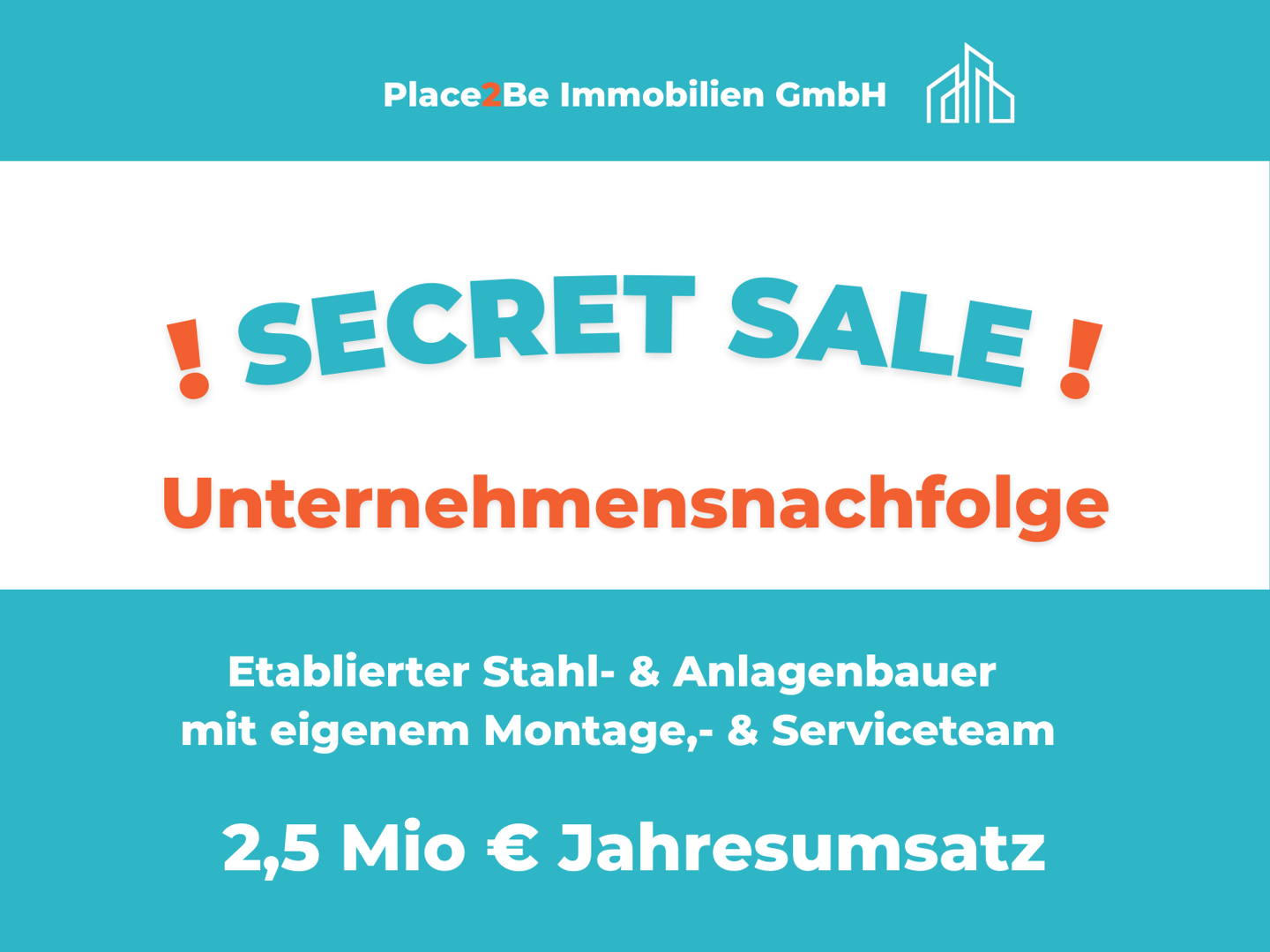 Altersbedingte Unternehmensnachfolge mit großen Potenzial | Stahl,- & Anlagenbau mit Serviceteam