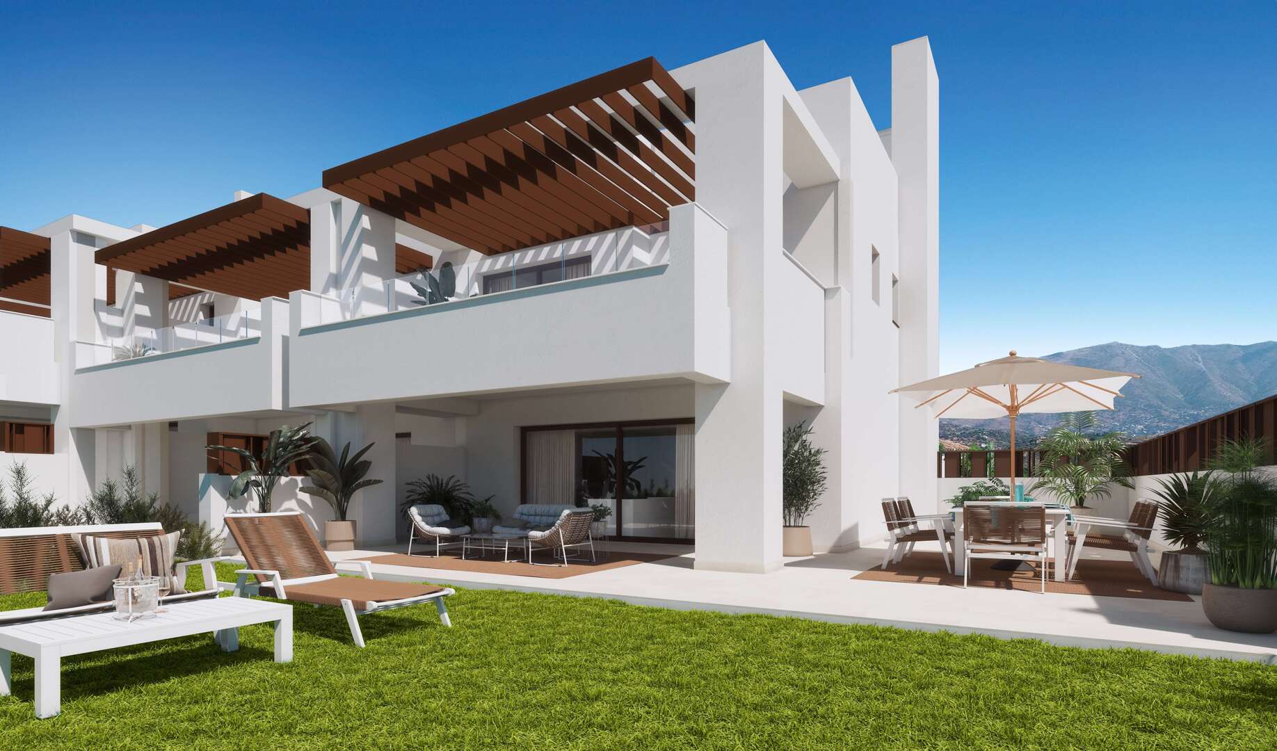 PROVISIONSFREI! Exklusive Neubau-Reihenvillen – Luxus, Ruhe und Golfpanorama an der Costa del Sol!