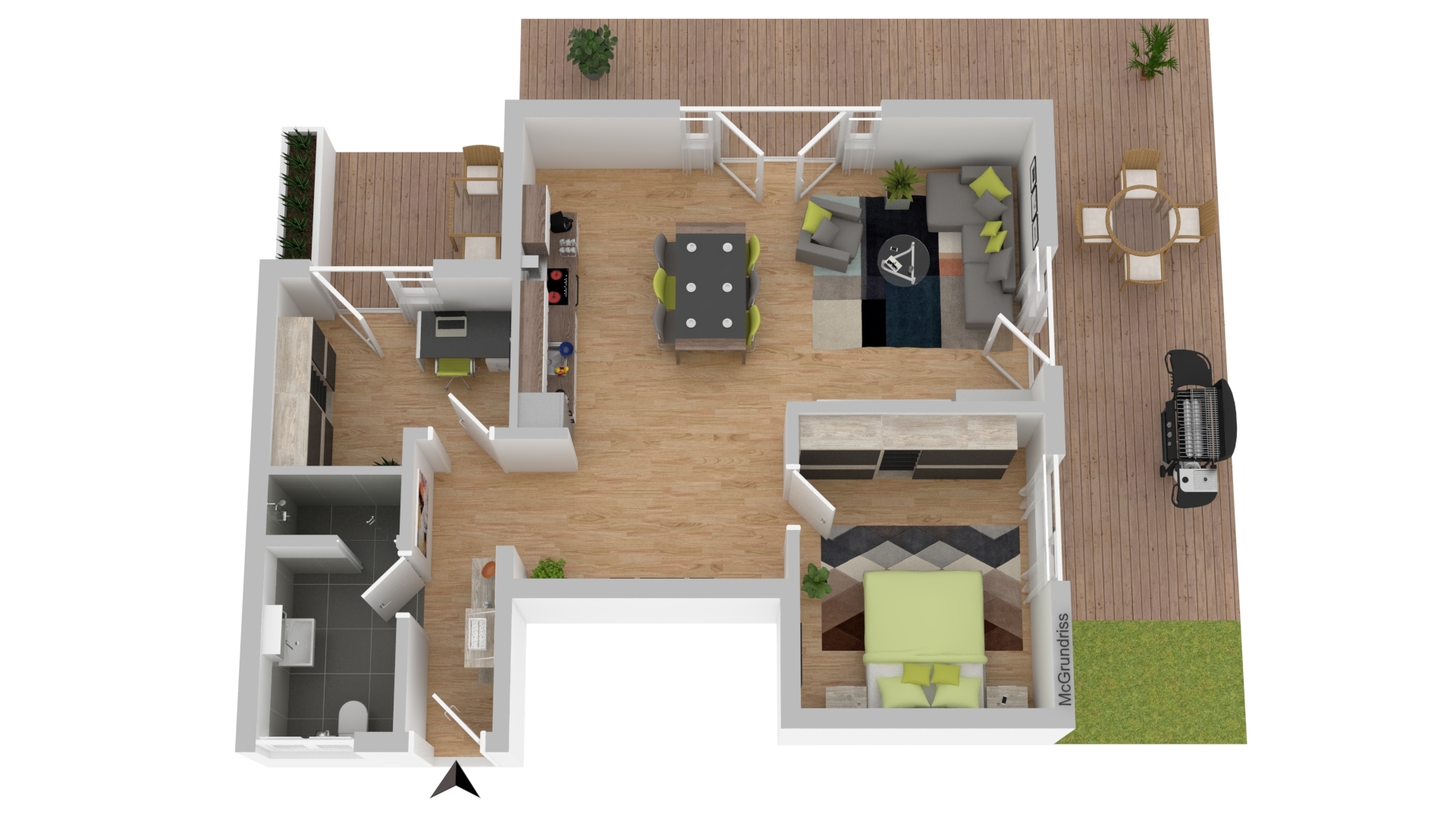 Ruhig gelegene, ebenerdige 2 Zi. Wohnung mit zwei Terrassen in Dillingen/Hausen (neuwertig)