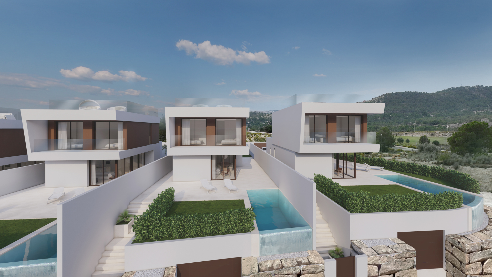 Einzigartige Villen in traumhafter Umgebung mit Pool und Dachterrasse - Finestrat, Alicante