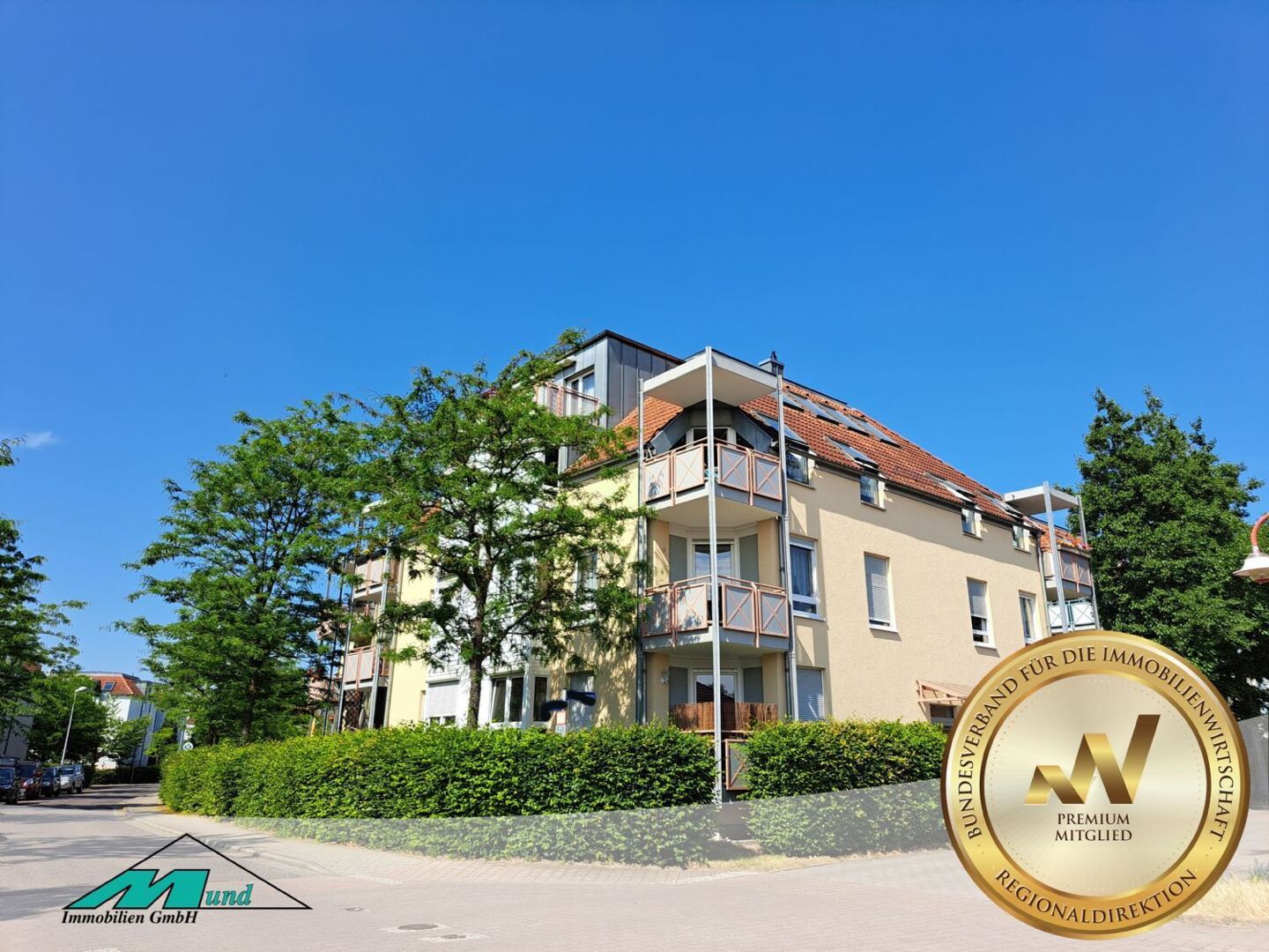 Helles Apartment mit Balkon und Tiefgaragenstellplatz in idyllischer Lage von Leipzig-Wiederitzsch