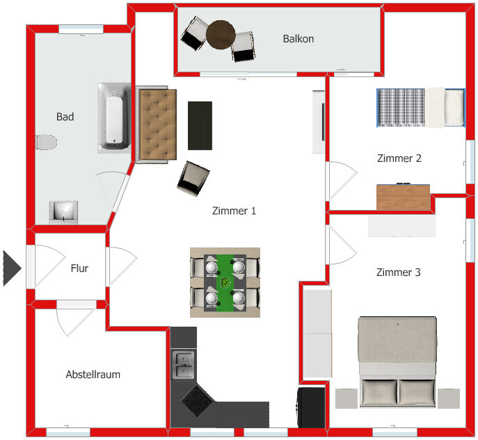 Wohlfühloase! Gemütliche 3-Zimmer-Wohnung mit Loggia & Stellplatz