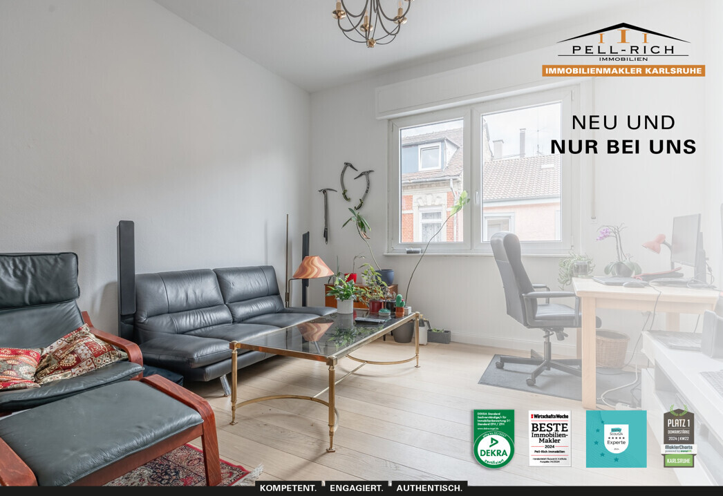 HINGUCKER: Gut vermietete und gepflegte Eigentumswohnung in der Karlsruher Südstadt