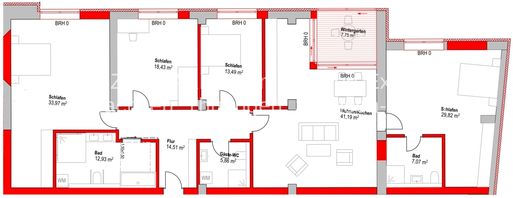 Sehr großzügige Familienwohnung ab 2.800 €/m² mit bis zu 5 Zimmer und bis zu 3 Bädern