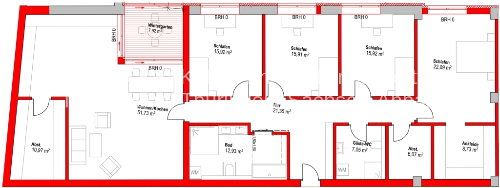 Sehr großzügige Familienwohnung ab 2.800 €/m² mit bis zu 5 Zimmer und bis zu 3 Bädern