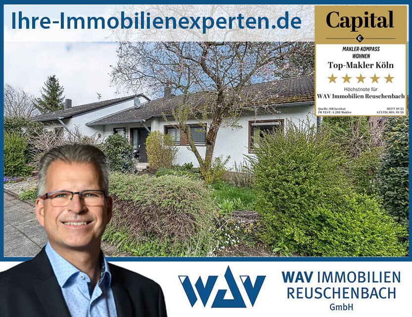 Barrierearmer Bungalow mit Kamin, Garten und Sauna in ruhiger Wohnlage von Wesseling-Keldenich