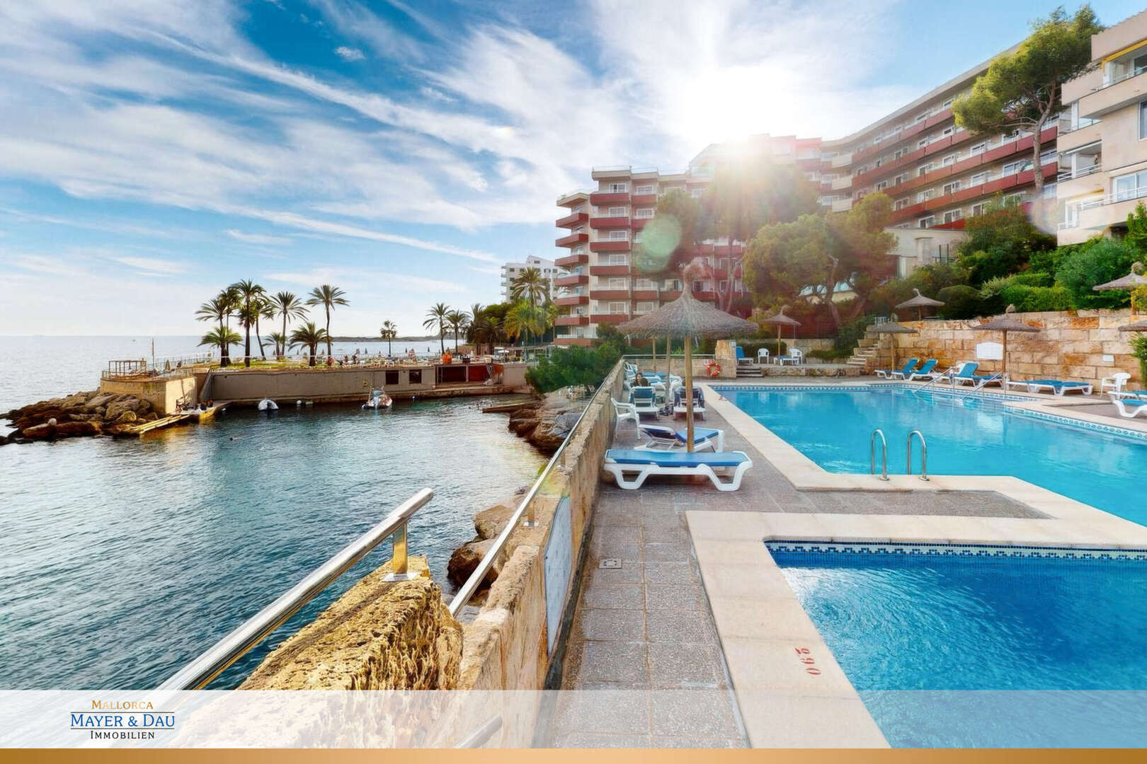 Illetas: Moderne Wohnung in 1. Meereslinie mit Pool und Traumblick, Obj. Nr. 9675