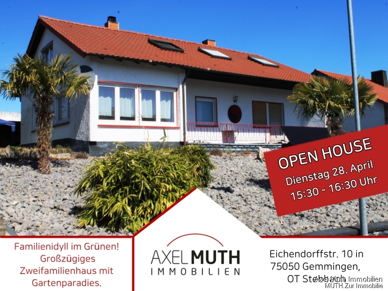 OpenHouse, am Dienstag, 28.04.26 ab 15:30h-16:30h.
Ruhe , Platz, Natur - Zweifamilienhaus.