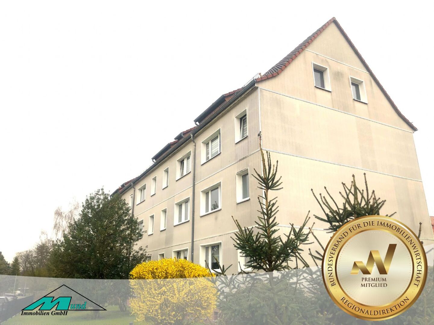 nicht vermietete 3 Zimmer Wohnung mit 61 m² und Stellplatz in Bad Lausick zu verkaufen