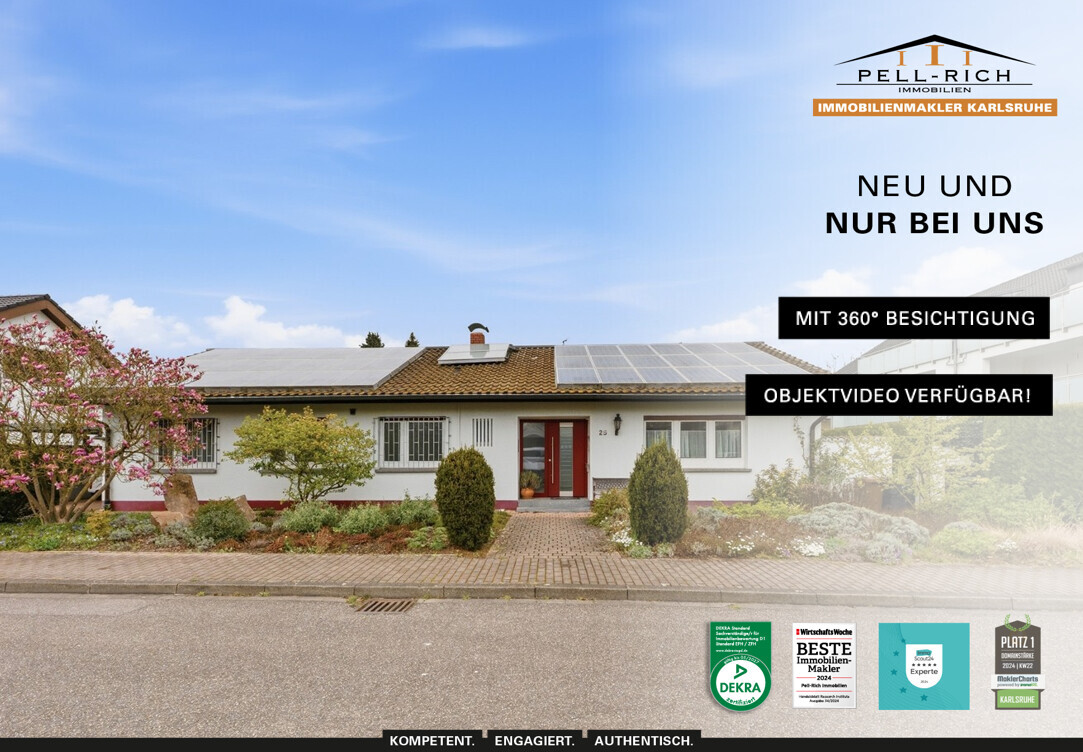 AUGENWEIDE: Gepflegter und bezugsfreier Bungalow in Durmersheim mit potentieller Einliegerwohnung