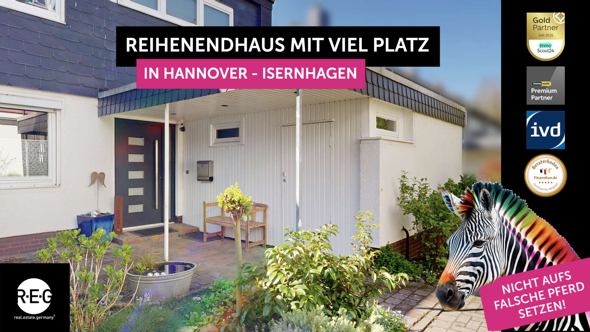 Sonniges Reihenendhaus mit Garten, Garage & viel Platz in Isernhagen-Altwarmbüchen bei Hannover