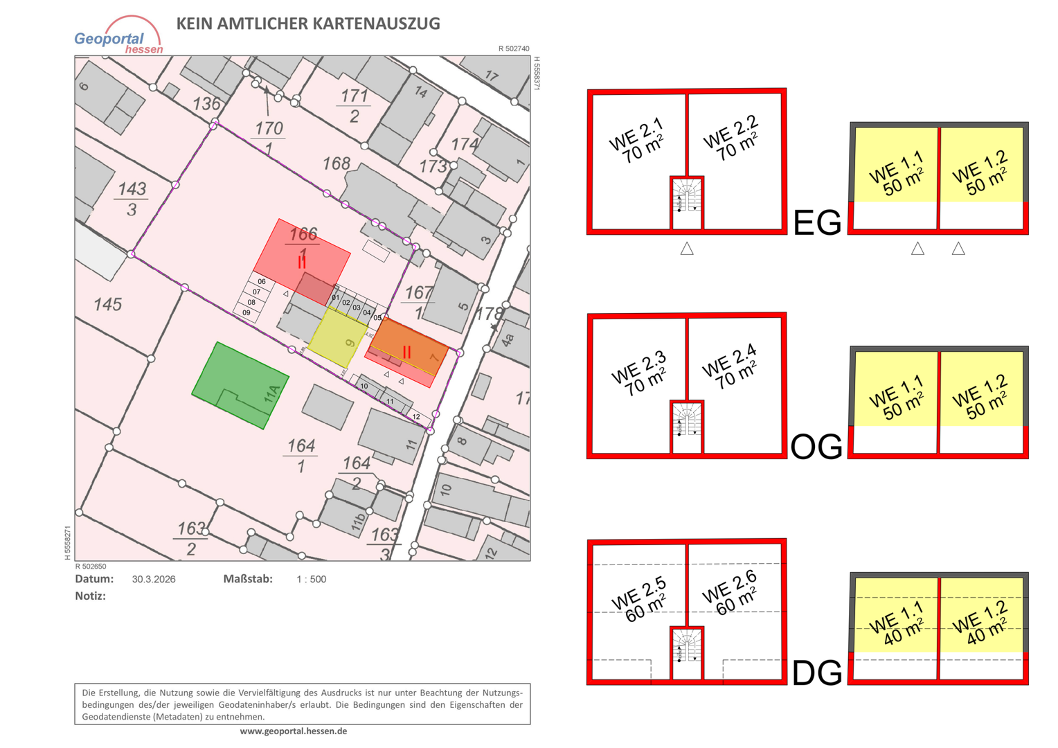 WRS Immobilien - Langenselbold - ruhige + grüne Innenstadtlage - Abrissgrundstück für MFH + DHH  + RH