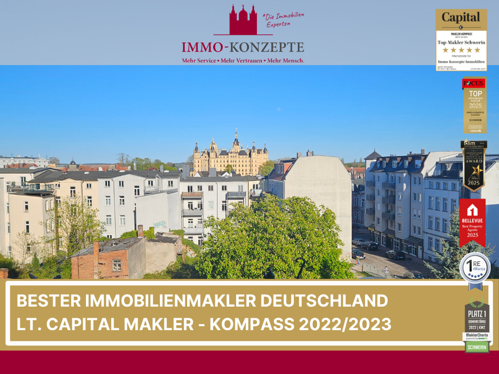 Attraktive 2-Zimmer-Wohnung mit Balkon und traumhaftem Schlossblick sowie Aufzug