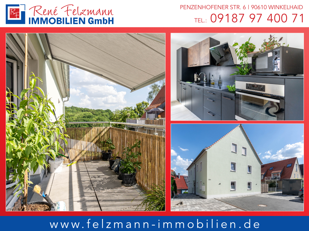 Moderne Eigentumswohnung nahe dem Brombachsee. Barrierefreier Zugang