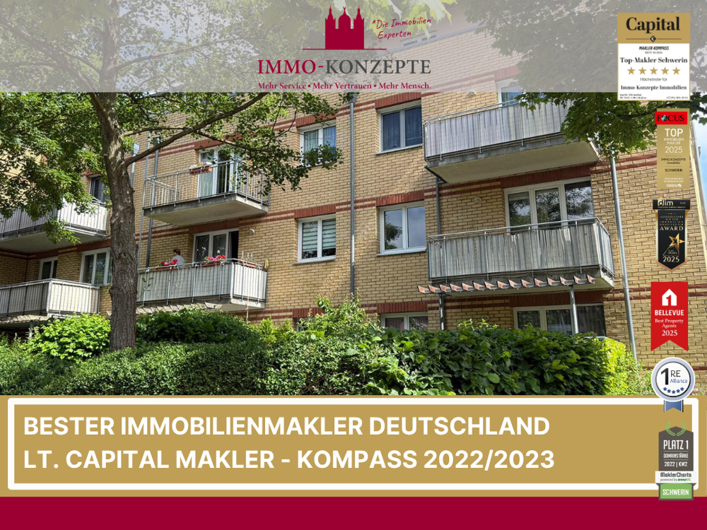 Attraktive 3-Zimmer-Wohnung mit Balkon in Schwerin-Krebsförden