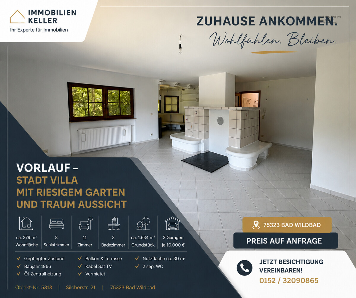 Vorlauf - Stadt Villa mit riesigem Garten und Traum Aussicht