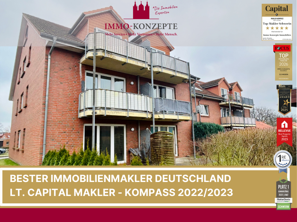 Attraktive Kapitalanlage in Hagenow – Gepflegte 2-Zimmer-Eigentumswohnung im Erdgeschoss